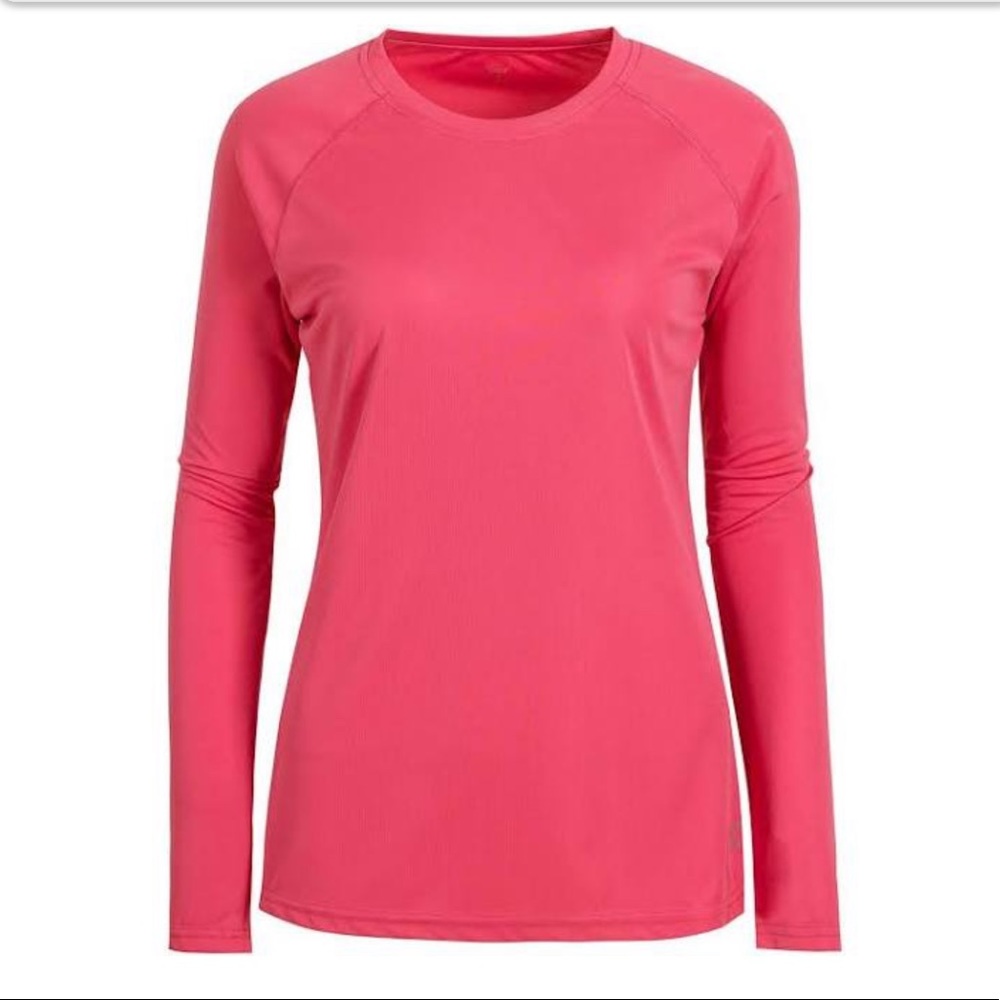 Hot pink Ladies Nike golf Dri fit performance top